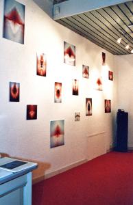 <b>Les émissions des pulsars</b> - vue de l'exposition, Galerie Municipale Renoir, Nice, 2004