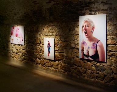 <b>La grenade</b> - vue de l'exposition, Fort Napoléon, Galerie La Tête d'Obsidienne, La Seyne-sur-Mer, 2010