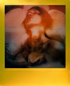 <b>Golden ecstasy</b> - polaroid couleur, 10,7x8,8 cm, exemplaire unique, 2019-2020