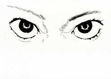 <b>Sans titre</b> - (2006 à 1972), encre de Chine et sanguine sur papier, 21x29,7 cm, 2006