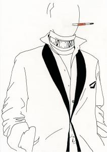 <b>Sans titre</b> - (2006 à 1972), encre de Chine et sanguine sur papier, 29,7x21 cm, 2006