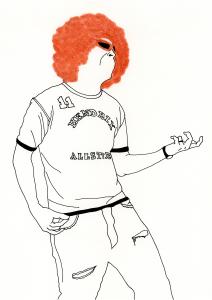 <b>Sans titre</b> - (2006 à 1972), encre de Chine et sanguine sur papier, 29,7x21 cm, 2006