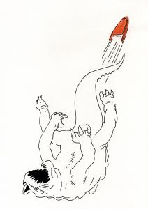 <b>Sans titre</b> - (2006 à 1972), encre de Chine et sanguine sur papier, 29,7x21 cm, 2006